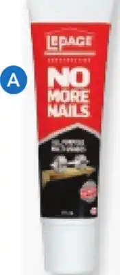 RONA LEPAGE's No More Nails adhesives offer