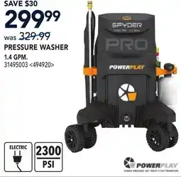 RONA POWERPLAY 1.4 GPM. PRESSURE WASHER offer