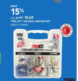 RONA COBRA PRO KIT 128-PIECE ANCHOR SET offer