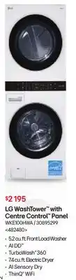 RONA LG WashTower with Centre Control Panel offer