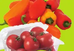 FreshCo Mini Sweet Peppers 454 g Product of Mexico Cocktail Tomatoes 1 lb Product of Ontario offer