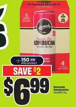 FreshCo Remedy Kombucha 4x355 mL offer