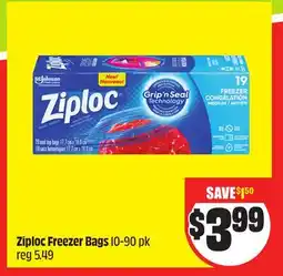 FreshCo Ziploc Freezer Bags 10-90 pk offer