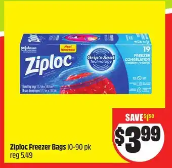 FreshCo Ziploc Freezer Bags 10-90 pk offer