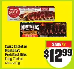 FreshCo Swiss Chalet or Montana's Pork Back Ribs Fully Cooked 600-650 g offer