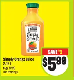 FreshCo Simply Orange Juice 2.25 L offer