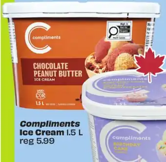 FreshCo Compliments Ice Cream 1.5 L offer