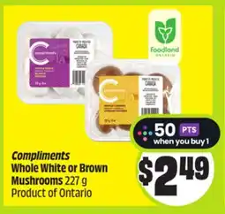 FreshCo Compliments Whole White or Brown Mushrooms 227 g Product of Ontario offer
