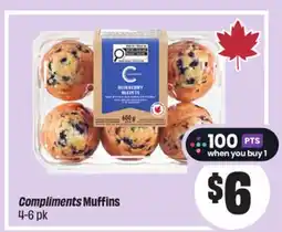 FreshCo Compliments Muffins 4-6 pk offer