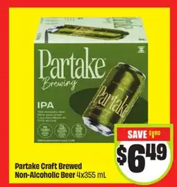 FreshCo Partake Craft Brewed Non-Alcoholic Beer 4x355 mL offer