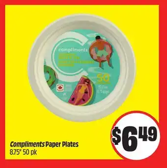 FreshCo Compliments Paper Plates 8.75 50 pk offer