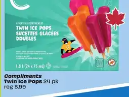 FreshCo Compliments Twin Ice Pops 24 pk offer