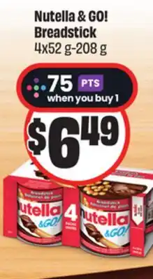 FreshCo Nutella & Go! Breadstick 4*52 g-208 g offer
