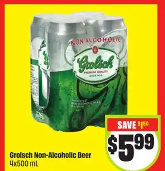 FreshCo Grolsch Non-Alcoholic Beer 4x500 mL offer