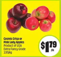 FreshCo Cosmic Crisp or Pink Lady Apples Product of USA Extra Fancy Grade 3.95/kg offer