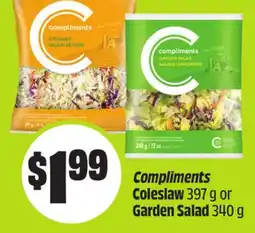 FreshCo Compliments Coleslaw 397 g or Garden Salad 340 g offer