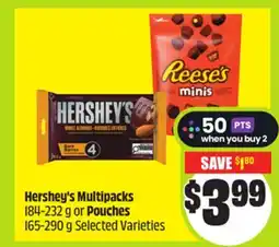 FreshCo Hershey's Multipacks 184-232 g or Pouches 165-290 g Selected Varieties offer