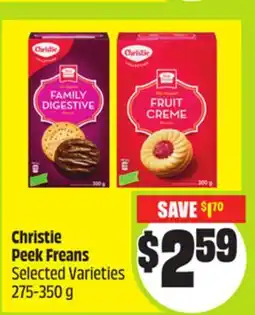 FreshCo Christie Peek Freans Selected Varieties 275-350 g offer