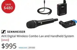Vistek SENNHEISER AVX Digital Wireless Combo Lav and Handheld System offer