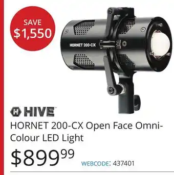 Vistek HORNET 200-CX Open Face Omni-Colour LED Light offer