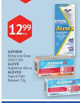 IDA Pharmacy ASPIRIN OR ALEVE, ALEVEX offer