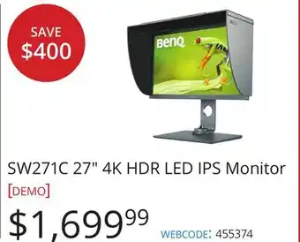 Vistek SW271C 27 4K HDR LED IPS Monitor offer