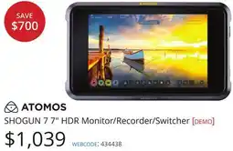 Vistek SHOGUN 7 7 HDR Monitor/Recorder/Switcher offer