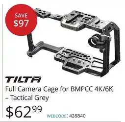 Vistek Tilta Full Camera Cage for BMPCC 4K/6K-Tactical Grey offer