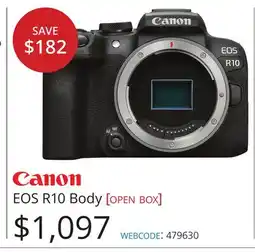 Vistek Canon EOS R10 Body offer