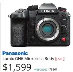 Vistek Panasonic Lumix GH6 Mirrorless Body offer