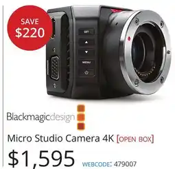 Vistek Micro Studio Camera 4K offer