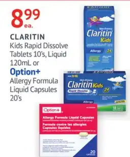 IDA Pharmacy CLARITIN or Option+ offer