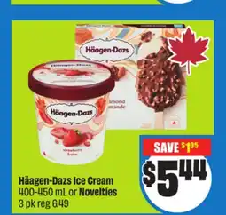 Chalo FreshCo Häagen-Dazs Ice Cream 400-450 mL or Novelties 3 pk offer