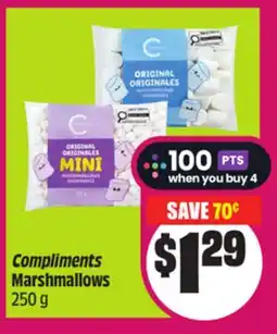 Chalo FreshCo Compliments Marshmallows 250 g offer