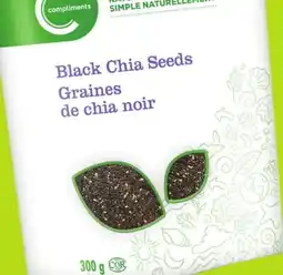 Chalo FreshCo Compliments Naturally Simple Black Chia Seeds 300 g offer