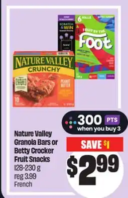 Chalo FreshCo Nature Valley Granola Bars or Betty Crocker Fruit Snacks 128-230 g offer