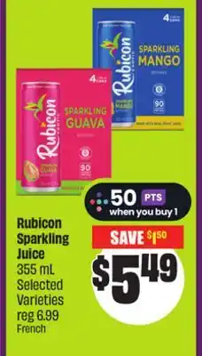 Chalo FreshCo Rubicon Sparkling Juice 355 mL Selected Varieties offer