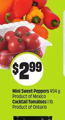 Chalo FreshCo Mini Sweet Peppers 454 g Product of Mexico Cocktail Tomatoes 1 lb Product offer