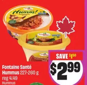 Chalo FreshCo Fontaine Santé Hummus 227-260 g offer