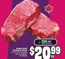 Chalo FreshCo Angus Beef Striploin Steak offer