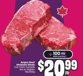 Chalo FreshCo Angus Beef Striploin Steak offer