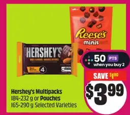 Chalo FreshCo Hershey's Multipacks 184-232 g or Pouches 165-290 g Selected Varieties offer
