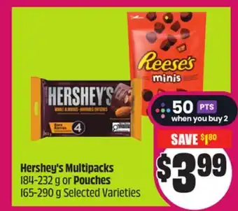 Chalo FreshCo Hershey's Multipacks 184-232 g or Pouches 165-290 g Selected Varieties offer