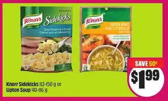 Chalo FreshCo Knorr Sidekicks 112-150 g or Lipton Soup 40-116 g offer