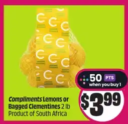 Chalo FreshCo Compliments Lemons or Bagged Clementines 2 lb Product of South Africa offer
