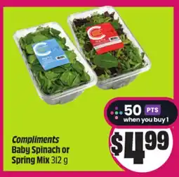 Chalo FreshCo Compliments Baby Spinach or Spring Mix offer