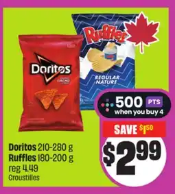 Chalo FreshCo Doritos 210-280 g Ruffles 180-200 g offer