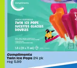 Chalo FreshCo Compliments Twin Ice Pops 24 pk offer