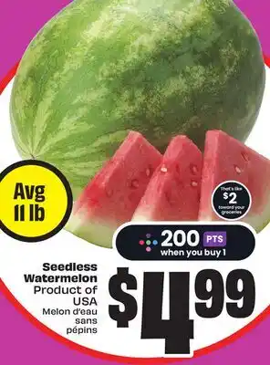 Chalo FreshCo 11 lb Seedless Watermelon Product of USA offer