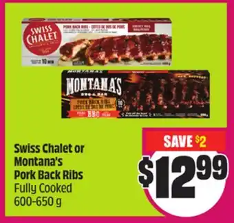 Chalo FreshCo Swiss Chalet or Montana's Pork Back Ribs offer